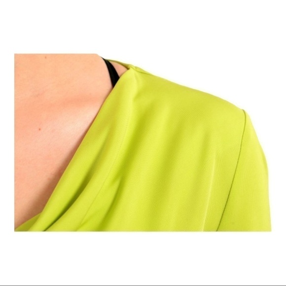 versace JEANS COUTURE Green Mock Neck Long Sleeve Top - Picture 3 of 11